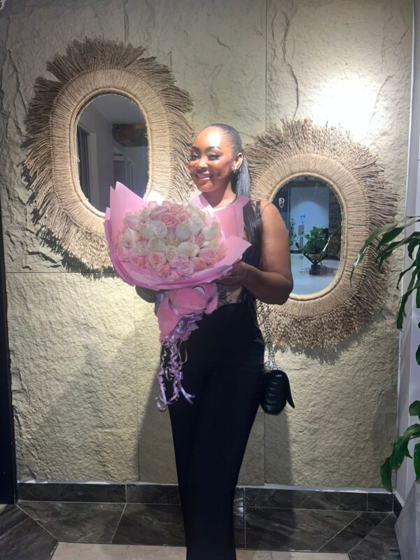 Bouquet de flores con peluche